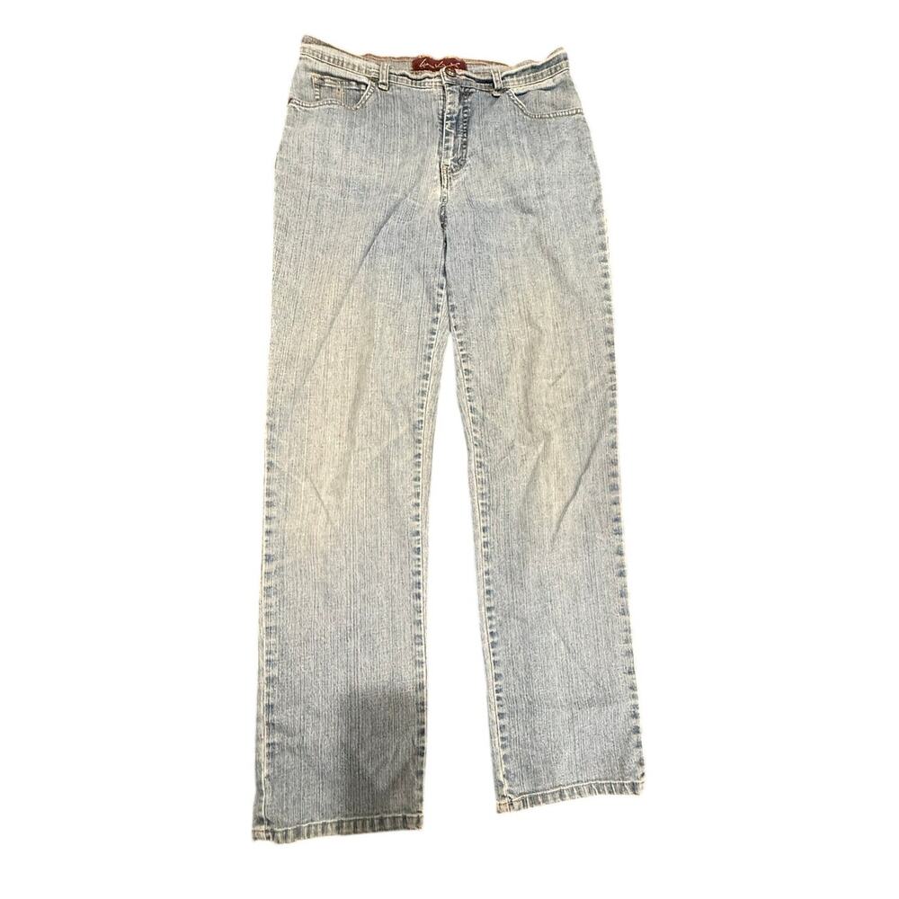 Gloria Vanderbilt Women's Blue High Rise Amanda Straight Leg Denim Jeans Size 8